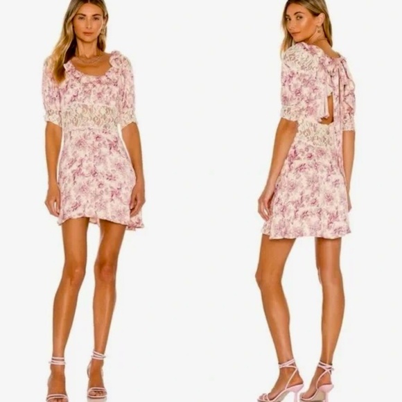 FREE PEOPLE Lucie Mini Dress ~ Size 6 ~ NEW  - ˚˖𓍢ִ໋🌷͙֒ - Picture 3 of 9